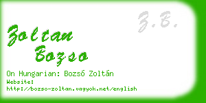 zoltan bozso business card