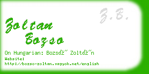 zoltan bozso business card
